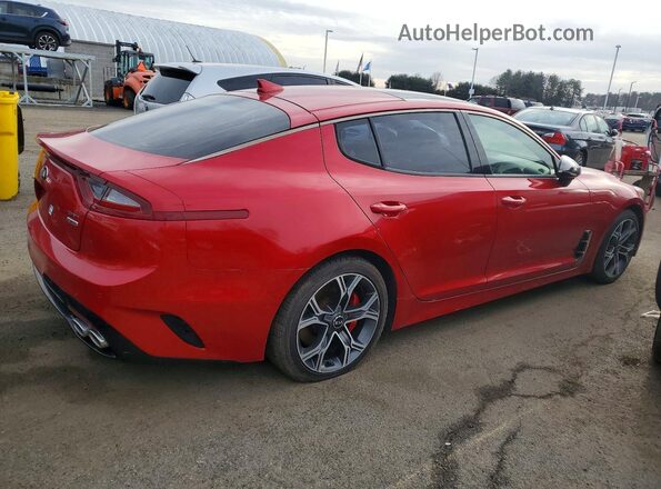 KNAE55LCXJ6015997 2018 KIA STINGER Красный Задняя правая четверть