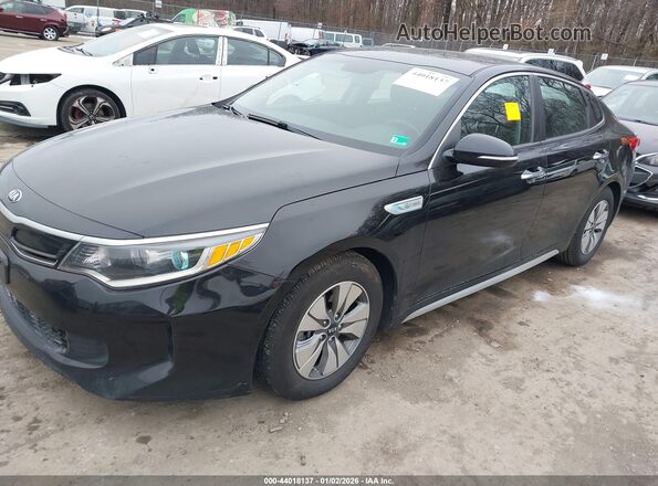 KNAGT4LE2J5020238 2018 KIA OPTIMA HYBRID Черный Передняя левая четверть