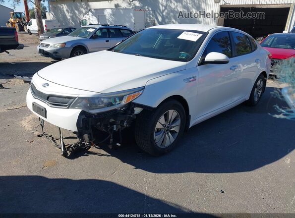 KNAGT4LE6J5024342 2018 KIA OPTIMA HYBRID Белый Передняя левая четверть