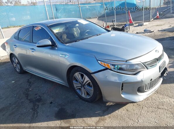 KNAGV4LD0J5022877 2018 KIA OPTIMA PLUG-IN HYBRID Серебряный Передняя правая четверть