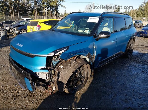 KNDAEFS57R6019785 2024 KIA EV9 Синий Передняя левая четверть