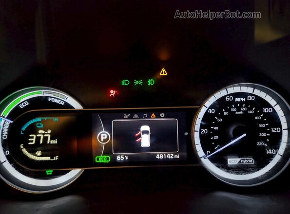 KNDCB3LC0J5203487 2018 KIA NIRO Черный Вид щитка приборов