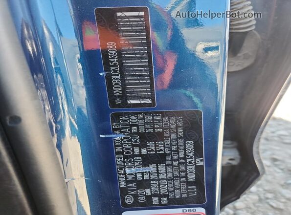KNDCB3LC2L5439089 2020 KIA NIRO Синий Вид подкапотного пространства