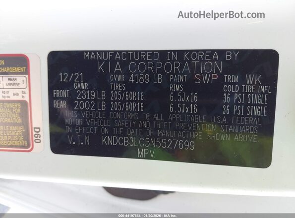 KNDCB3LC5N5527699 2022 KIA NIRO Белый Вид подкапотного пространства