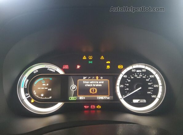 KNDCC3LC1H5054269 2017 KIA NIRO Черный Вид щитка приборов
