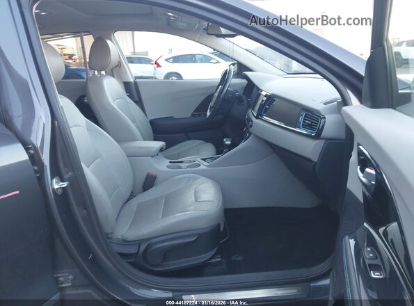KNDCC3LD7K5352552 2019 KIA NIRO PLUG-IN HYBRID Gray Widok wnętrza z przodu