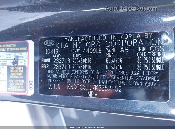 KNDCC3LD7K5352552 2019 KIA NIRO PLUG-IN HYBRID Gray Widok komory silnika