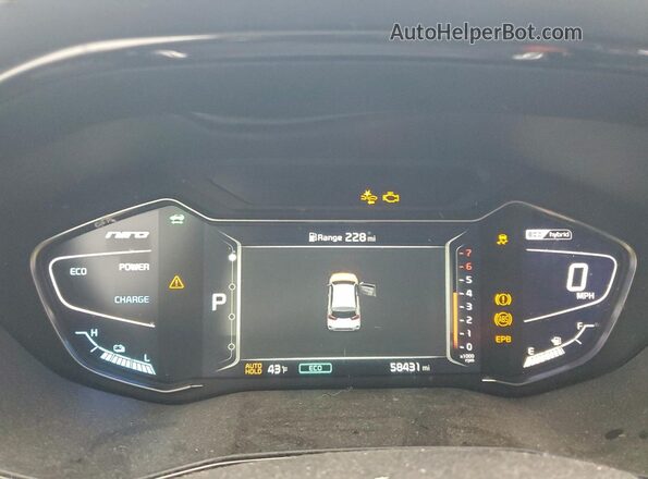 KNDCE3LC0N5530288 2022 KIA NIRO Белый Вид щитка приборов