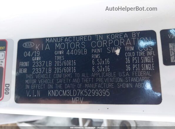 KNDCM3LD7K5299395 2019 KIA NIRO PLUG-IN HYBRID Белый Вид подкапотного пространства