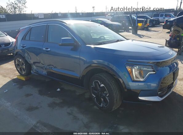 KNDCT3L10P5076115 2023 KIA NIRO EV Синий Передняя правая четверть
