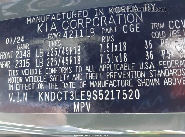 KNDCT3LE9S5217520 2025 KIA NIRO Зеленый Вид подкапотного пространства
