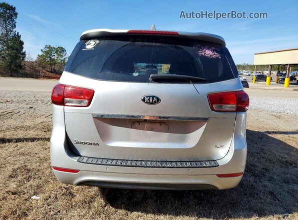 KNDMB5C10G6177894 2016 KIA SEDONA Silver Widok z tyłu