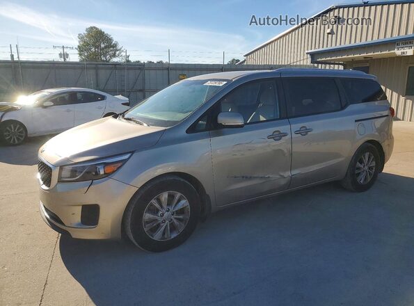 KNDMB5C10G6191522 2016 KIA SEDONA Желто-коричневый Передняя левая четверть