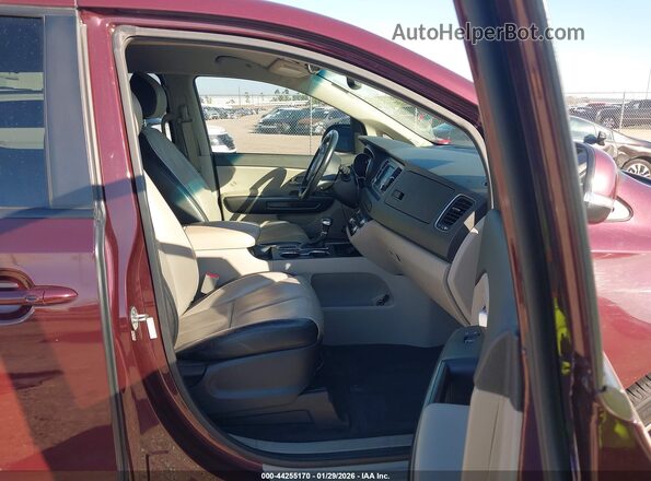 KNDMB5C11K6516218 2019 KIA SEDONA Purple Widok wnętrza z przodu