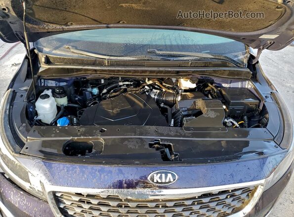 KNDMB5C12M6670200 2021 KIA SEDONA Blue Vista del compartimento del motor