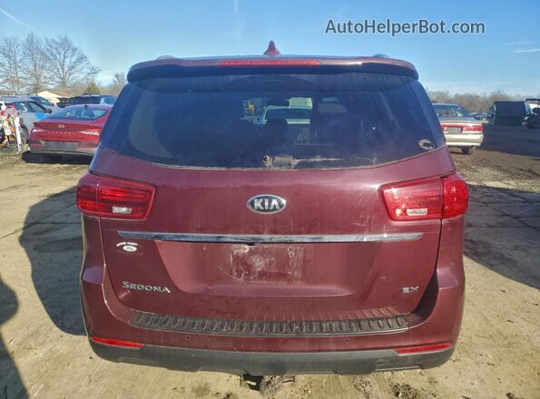 KNDMB5C16K6500550 2019 KIA SEDONA Burgundy Widok z tyłu