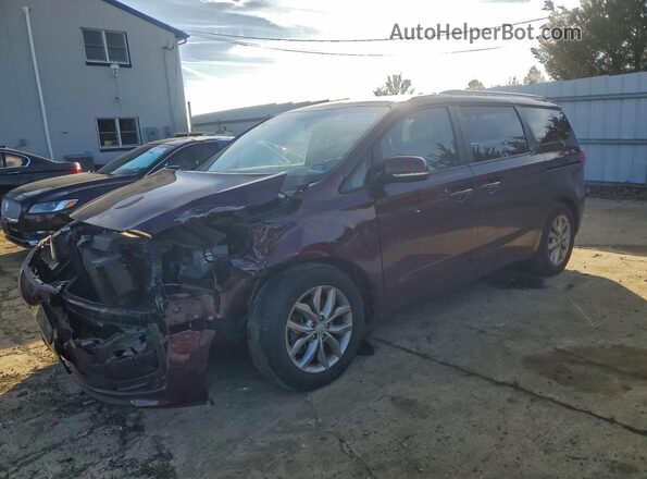 KNDMB5C16K6500550 2019 KIA SEDONA Burgundy Przód lewy