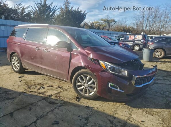 KNDMB5C16K6500550 2019 KIA SEDONA Burgundy Przód prawy