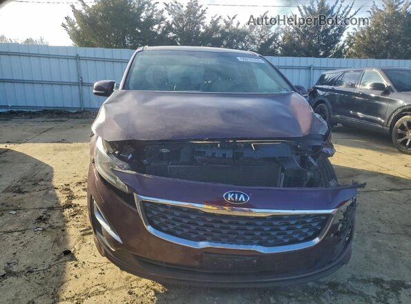 KNDMB5C16K6500550 2019 KIA SEDONA Burgundy Widok z przodu