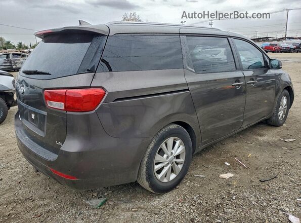 KNDMB5C17G6102609 2016 KIA SEDONA Коричневый Задняя правая четверть