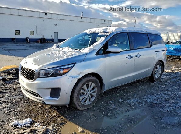 KNDMB5C17G6124853 2016 KIA SEDONA Silver წინა მარცხენა ხედი სამი მეოთხედიდან
