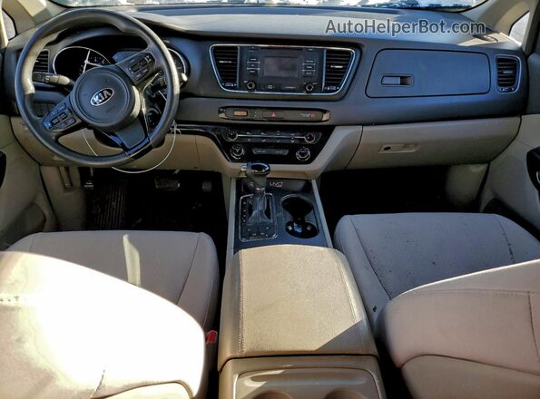 KNDMB5C17G6124853 2016 KIA SEDONA Silver წინა პანელის ხედი