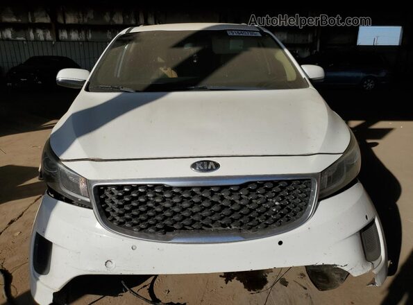 KNDMB5C17G6209482 2016 KIA SEDONA White Widok z przodu