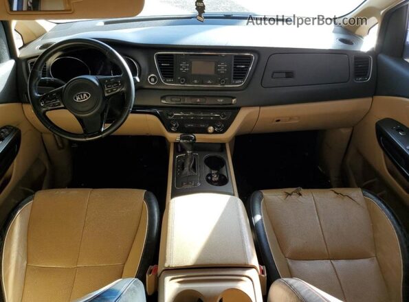 KNDMB5C17G6209482 2016 KIA SEDONA White Widok deski rozdzielczej
