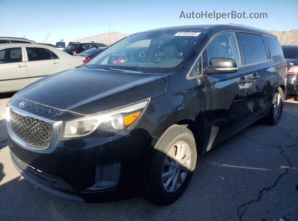 KNDMB5C19G6085912 2016 KIA SEDONA Черный Передняя левая четверть