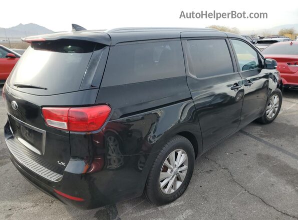 KNDMB5C19G6085912 2016 KIA SEDONA Черный Задняя правая четверть
