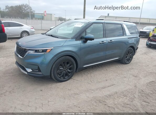 KNDNE5H36P6201573 2023 KIA CARNIVAL MPV Зеленый Передняя левая четверть