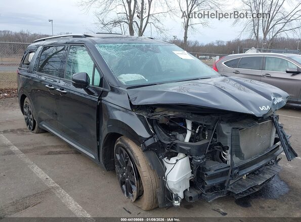 KNDNE5H37R6414678 2024 KIA CARNIVAL MPV Черный Передняя правая четверть