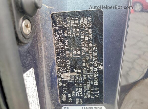 KNDPB3AC4G7880754 2016 KIA SPORTAGE Blue Vista interior de 360 grados