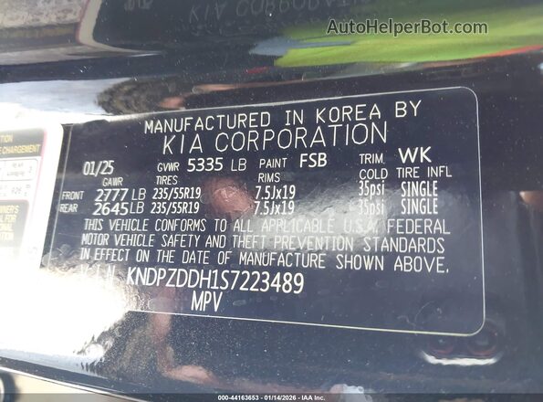 KNDPZDDH1S7223489 2025 KIA SPORTAGE PLUG-IN HYBRID Черный Вид подкапотного пространства