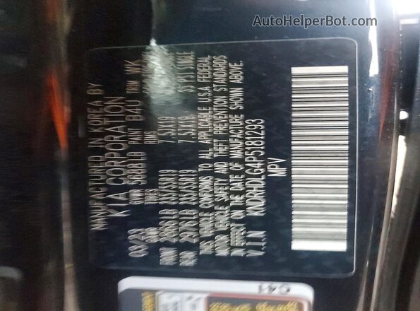 KNDRHDLG4P5181293 2023 KIA SORENTO Угольный Панорамный вид салона 360°