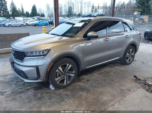 KNDRHDLG7P5130662 2023 KIA SORENTO HYBRID Gray Przód lewy