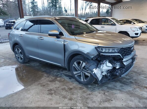 KNDRHDLG7P5130662 2023 KIA SORENTO HYBRID Gray Przód prawy