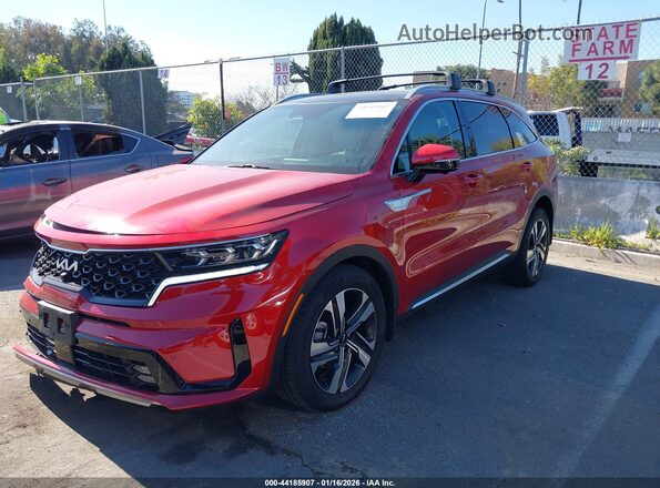 KNDRMDLH1P5152841 2023 KIA SORENTO PLUG-IN HYBRID Бордовый Панорамный вид салона 360°