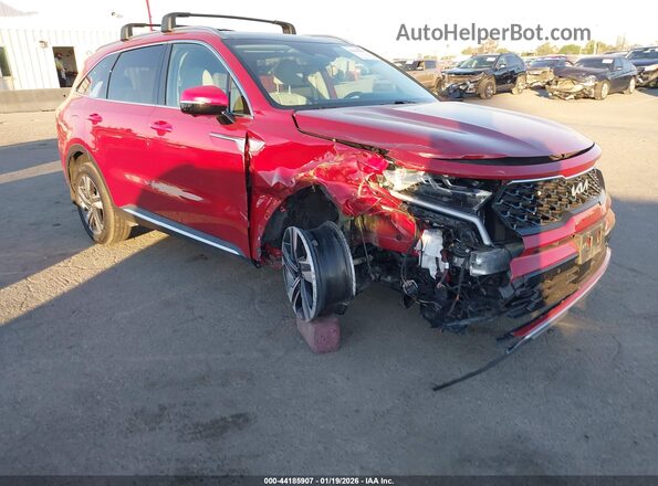 KNDRMDLH1P5152841 2023 KIA SORENTO PLUG-IN HYBRID Бордовый Передняя правая четверть