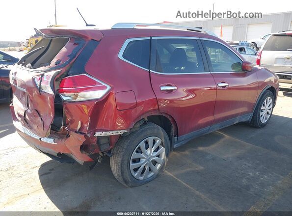 KNMAT2MT1GP707637 2016 NISSAN ROGUE Red Tył prawy
