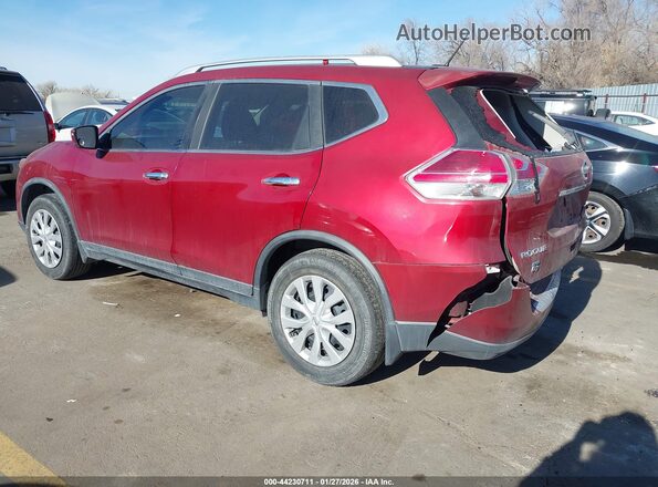 KNMAT2MT1GP707637 2016 NISSAN ROGUE Red Tył lewy