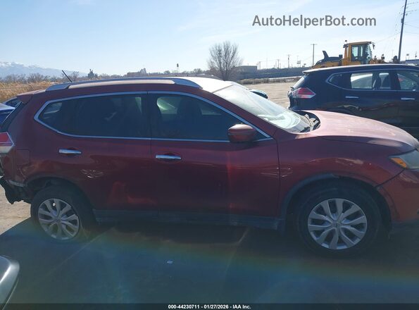 KNMAT2MT1GP707637 2016 NISSAN ROGUE Red Widok wnętrza z tyłu