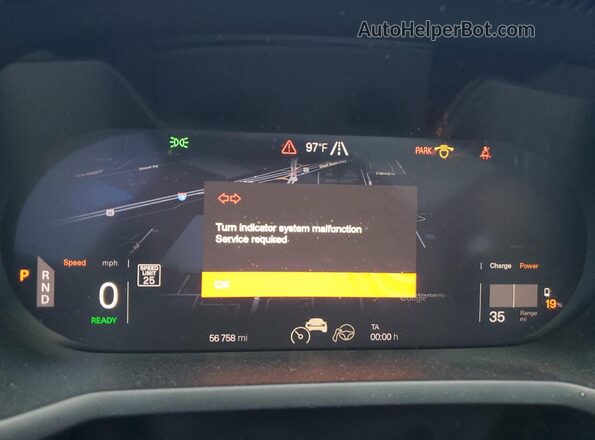 LPSED3KA2ML009135 2021 POLESTAR 2 Black ხელსაწყოთა პანელის ხედი
