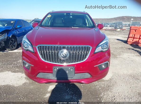 LRBFXFSX4HD072244 2017 BUICK ENVISION Red Instrument cluster view