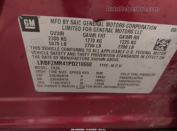 LRBFZMR41PD210668 2023 BUICK ENVISION Red Vista del compartimento del motor