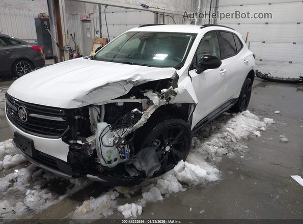 LRBFZMR48MD179012 2021 BUICK ENVISION White Առջևի ձախ երեք քառորդ տեսարան