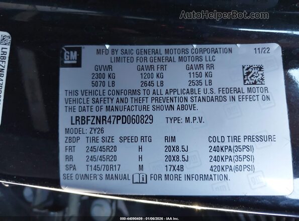 LRBFZNR47PD060829 2023 BUICK ENVISION Black Вид підкапотного простору