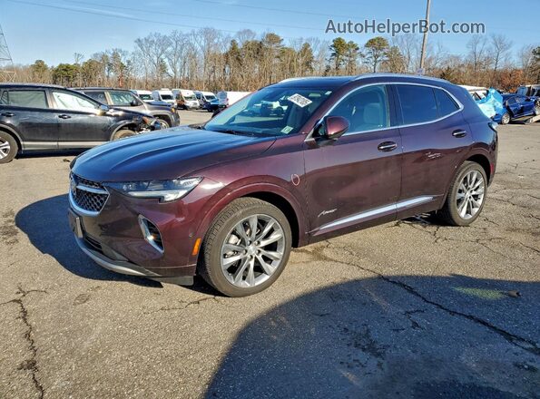 LRBFZSR41MD123059 2021 BUICK ENVISION Maroon წინა მარცხენა ხედი სამი მეოთხედიდან