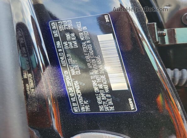 LVY062ME3RP420154 2024 VOLVO S90 Черный Вид наклейки с VIN-кодом