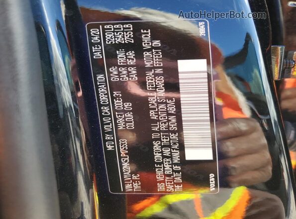 LVYA22MK5LP175533 2020 VOLVO S90 Black Вид підкапотного простору